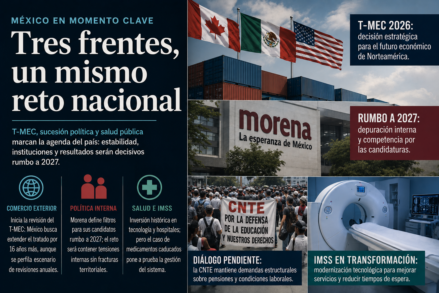 La prueba ya no está en las urnas: Morena enfrenta su mayor desafío interno mientras el Gobierno busca consolidar estabilidad institucional